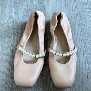 Stuart Weitzman Pink Dress Shoes with Pearl Accent